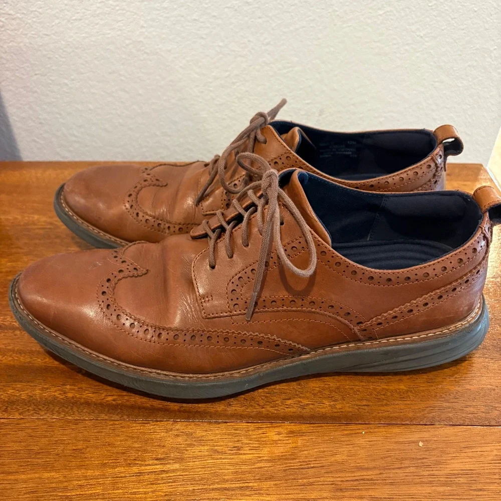 Cole Haan‎ GrandEvolution Wingtip Oxford British Tan Leather Mens 12M C26385
